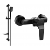 Mexen Caro DF62 shower faucet set with shower set, black - 74664DF62-70