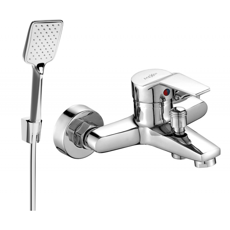 Mexen Caro R62 bath tap with shower set, chrome - 74663R62-00