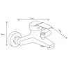 Mexen Caro R72 bathtub faucet with shower set, chrome - 74663R72-00