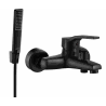 Mexen Caro R72 bathtub faucet with shower set, black - 74663R72-70