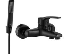 Mexen Caro R72 bathtub mixer tap with shower head, Black - 74663R72-70