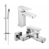 Mexen Cetus DQ77 bath set, chrome - 744303DQ77-00