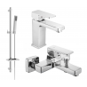 Mexen Cetus DQ77 bathtub set, Chrome - 744303DQ77-00