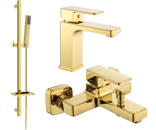 Mexen Cetus DQ77 bathtub set, Gold - 744303DQ77-50