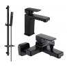 Mexen Cetus DQ77 bathtub set, Black - 744303DQ77-70
