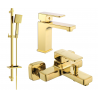 Mexen Cetus DQ45 bathtub set, Gold - 744303DQ45-50