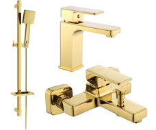 Mexen Cetus DQ45 bathtub set, Gold - 744303DQ45-50