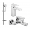 Mexen Cetus DQ45 bath set, chrome - 744303DQ45-00