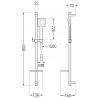 Mexen Cetus DQ45 bath set, chrome - 744303DQ45-00