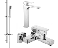 Mexen Cetus DQ77 bathtub set, Chrome - 744313DQ77-00