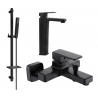 Mexen Cetus DQ77 bath set, black - 744313DQ77-70