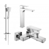 Mexen Cetus DQ45 bathtub set, Chrome - 744313DQ45-00