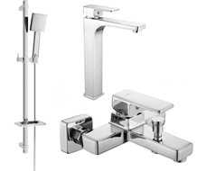 Mexen Cetus DQ45 bathtub set, Chrome - 744313DQ45-00
