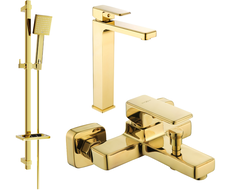 Mexen Cetus DQ45 bathtub set, Gold - 744313DQ45-50