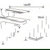 Mexen Cetus R77 bathtub set, Chrome - 744303R77-00