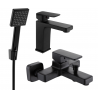 Mexen Cetus R45 bathtub set, Black - 744303R45-70