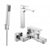 Mexen Cetus R77 bathtub set, Chrome - 744313R77-00