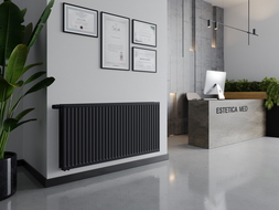 Mexen CVH20 Hygiene panel radiator 600 x 3000 mm, bottom connection, 3298 W, anthracite - W620H-060-300-66