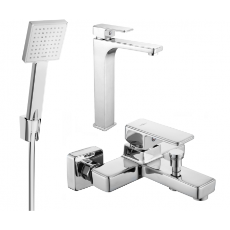 Mexen Cetus R45 bathtub set, Chrome - 744313R45-00
