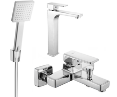 Mexen Cetus R45 bathtub set, Chrome - 744313R45-00