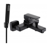 Mexen Cetus R77 bathtub faucet with shower set, black - 74433R77-70