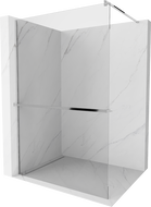 Mexen Kioto+ Shower Wall with Shelf Walk-in 105 x 200 cm, Transparent, Chrome - 800-105-121-01-00