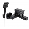 Mexen Cetus R45 bathtub faucet with shower set, black - 74433R45-70