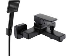 Mexen Cetus R45 bathtub faucet with shower set, black - 74433R45-70