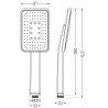 Mexen R-54 1-function shower handle, White/Chrome - 79554-21