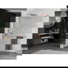 Mexen Kioto+ Shower Wall with Walk-in Shelf 85 x 200 cm, Transparent, Rose Gold - 800-085-121-60-00