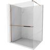 Mexen Kioto+ Shower Wall with Walk-in Shelf 85 x 200 cm, Transparent, Rose Gold - 800-085-121-60-00