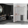 Mexen Kioto+ shower wall with shelf Walk-in 135 x 200 cm, transparent, rose gold - 800-135-121-60-00