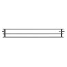 Mexen CVH30 Hygiene Panel Heater 400 x 2600 mm, Bottom Connection, 2850 W, Anthracite - W630H-040-260-66