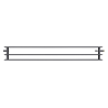 Mexen CVH30 Hygiene panel radiator 500 x 1400 mm, bottom connection, 1815 W, anthracite - W630H-050-140-66