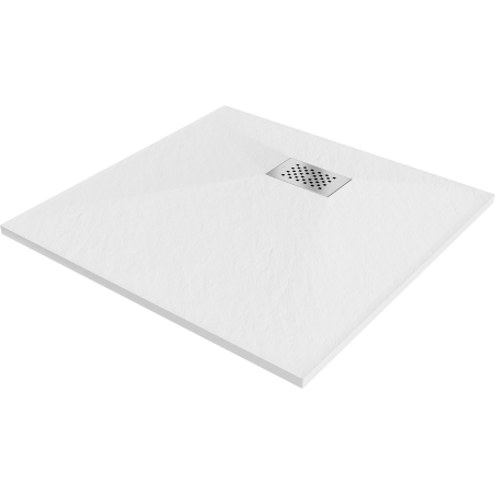 Mexen Hugo Square Shower Tray 70 x 70 cm, White, Inox Cover - 42107070-X