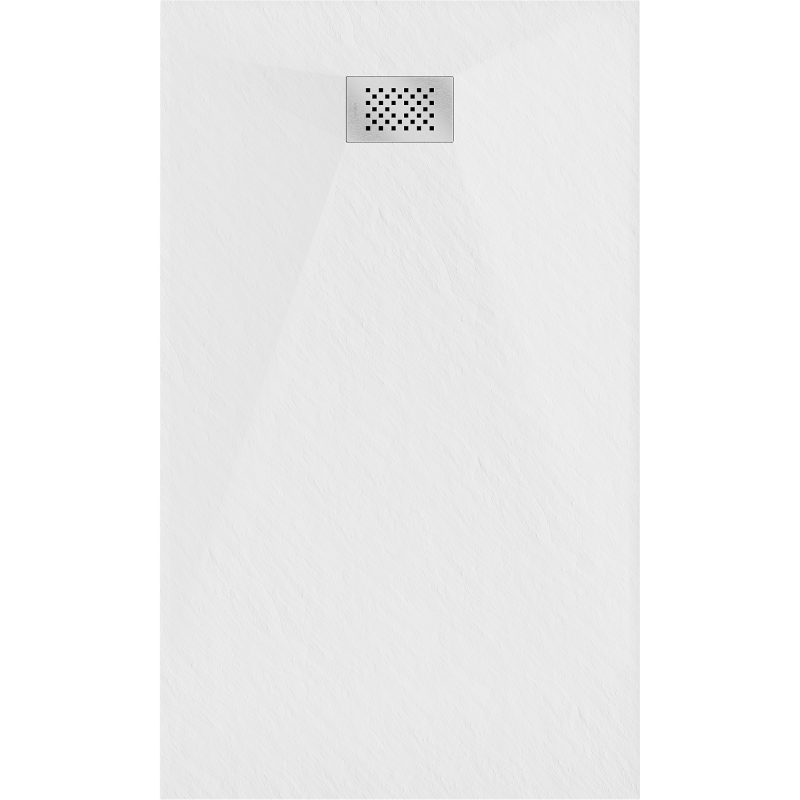 Mexen Hugo rectangular SMC shower tray 140 x 70 cm, white, inox cover - 42107014-X