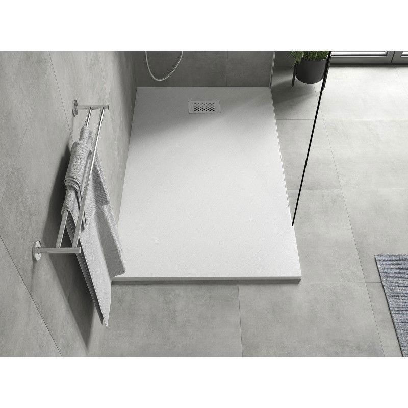 Mexen Hugo rectangular tray SMC 160 x 70 cm, white, inox cover - 42107016-X