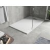 Mexen Hugo rectangular shower tray SMC 140 x 80 cm, white, inox cover - 42108014-X