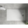 Mexen Hugo rectangular SMC shower tray 140 x 80 cm, white, inox cover - 42108014-X