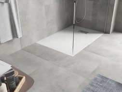 Mexen Hugo rectangular SMC shower tray 100 x 80 cm, white, inox cover - 42108010-X