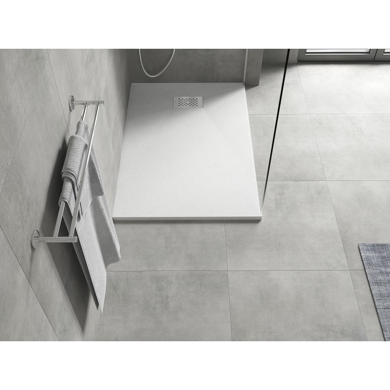 Mexen Hugo Rectangular SMC Shower Tray 120 x 80 cm, White, Inox Cover - 42108012-X