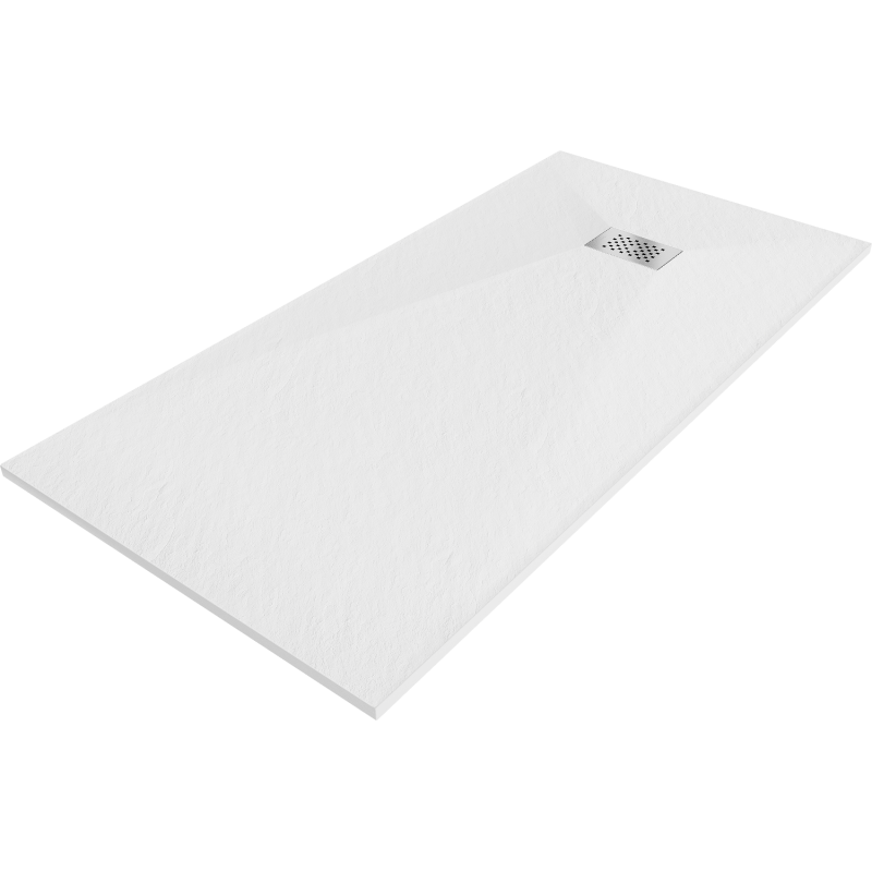Mexen Hugo Rectangular Shower Tray SMC 180 x 80 cm, White, Inox Cover - 42108018-X