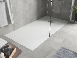 Mexen Hugo rectangular SMC shower tray 170 x 90 cm, white, inox cover - 42109017-X