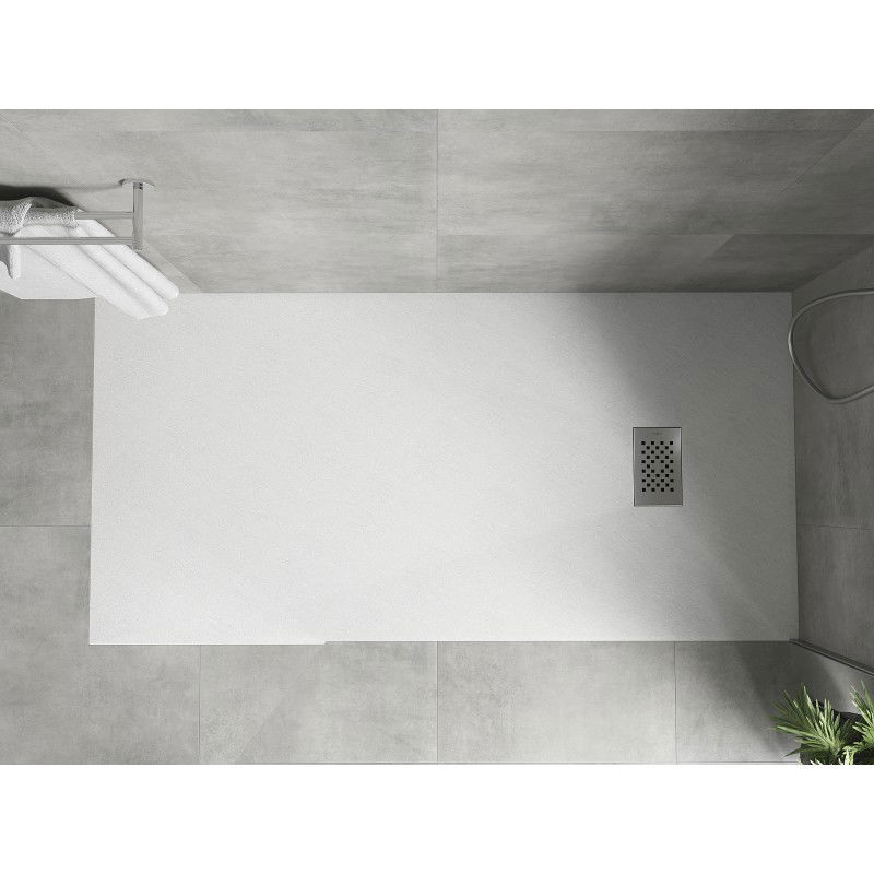 Mexen Hugo rectangular shower tray SMC 170 x 90 cm, white, inox cover - 42109017-X