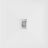 Mexen Hugo square shower tray SMC 100 x 100 cm, white, inox cover - 42101010-X
