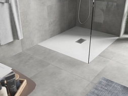 Mexen Hugo rectangular shower tray SMC 130 x 100 cm, white, inox grille - 42101013-X