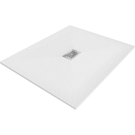Mexen Hugo rectangular shower tray SMC 110 x 100 cm, white, inox cover - 42101011-X
