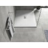 Mexen Hugo rectangular shower tray SMC 130 x 100 cm, white, inox grille - 42101013-X