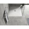 Mexen Hugo rectangular SMC shower tray 140 x 100 cm, white, inox cover - 42101014-X