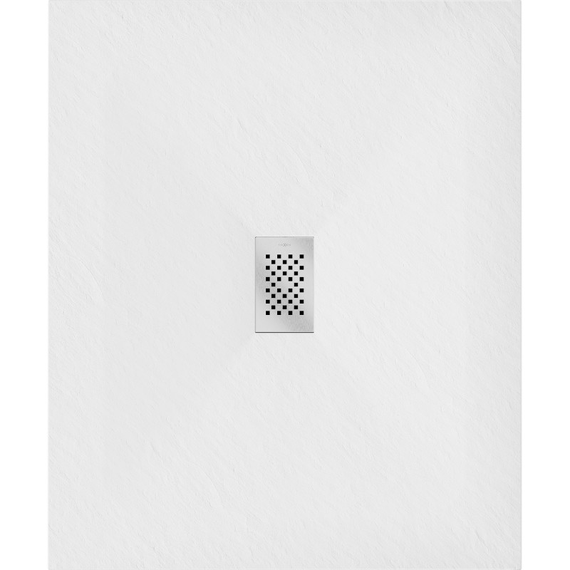 Mexen Hugo rectangular SMC shower tray 120 x 100 cm, white, inox cover - 42101012-X